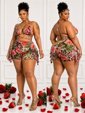 Plus Size Short Swin Set